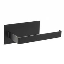 Porta Papel Higiênico de Parede Preto Fosco Banheiro Lavabo Suporte Rolo de Papel Elegante