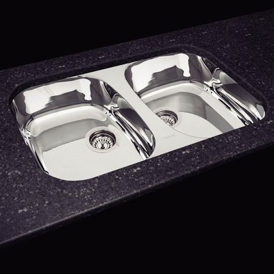 Cuba para Embutir Dupla Tramontina Isis 34L Inox Alto Brilho 77x45cm Grande Pia Cozinha Gourmet