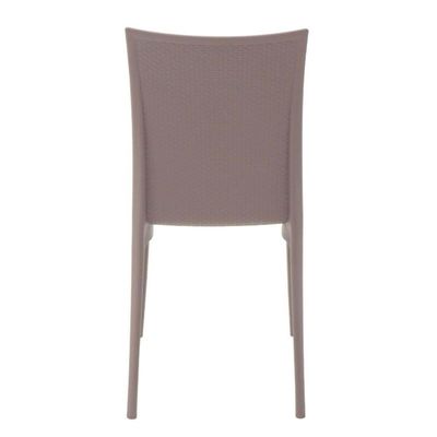 Jogo 4 Cadeiras Sem Braço Tramontina Summa Laura em Plástico Resistente Ergonômico Camurça