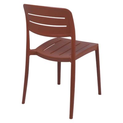 Jogo 4 Cadeiras em Plástico Resistente Terracota Tramontina Amélia Cozinha Área Gourmet Elegante