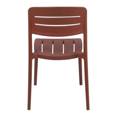 Jogo 4 Cadeiras em Plástico Resistente Terracota Tramontina Amélia Cozinha Área Gourmet Elegante