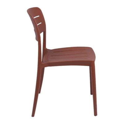 Jogo 4 Cadeiras em Plástico Resistente Terracota Tramontina Amélia Cozinha Área Gourmet Elegante