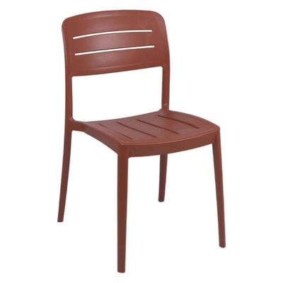 Jogo 4 Cadeiras em Plástico Resistente Terracota Tramontina Amélia Cozinha Área Gourmet Elegante