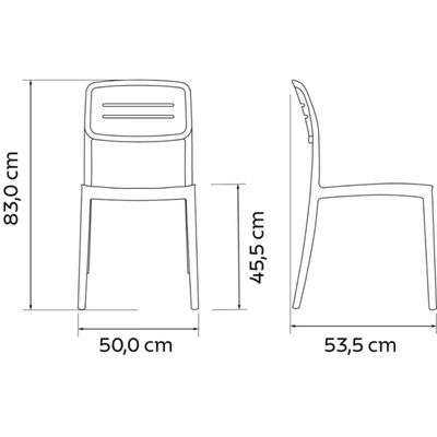 Jogo 4 Cadeiras em Plástico Resistente Terracota Tramontina Amélia Cozinha Área Gourmet Elegante