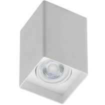 Spot de Sobrepor Quadrado 8x12,5cm Branco Luminária de Teto Alta Bivolt Zoom Dital