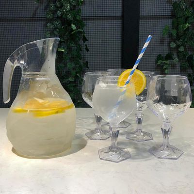Kit Jarra 2,3L E 6 Taças 350ml Água Suco UZ