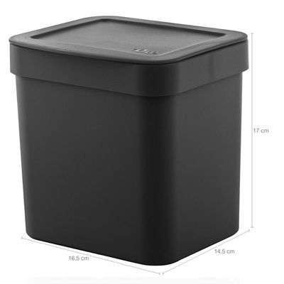 Lixeira 2,5L Trium Tampa Cozinha Bancada
