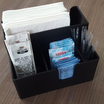 Porta Sachês Açúcar Guardanapos Organizador Bancada