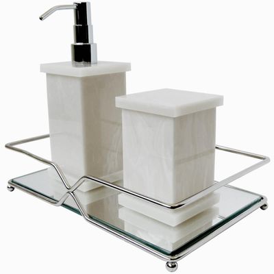 Bandeja Espelhada para Perfumes Banheiro Lavabo
