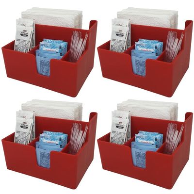 Kit 4 Porta Sachês Guardanapos Açúcar Organizadores