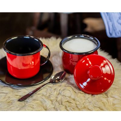 Açucareiro Esmaltado Ágata 500ml Porta Açúcar