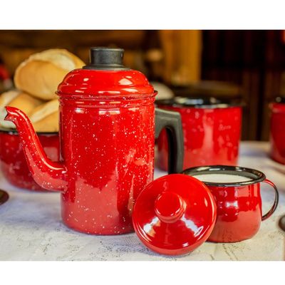 Açucareiro Esmaltado Ágata 500ml Porta Açúcar