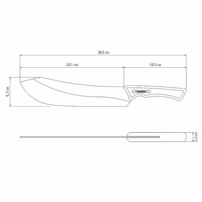 Faca para Carne Tramontina Inox 10" Cabo Madeira