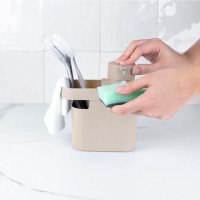 Dispenser Detergente 650ml Porta Esponja Pia