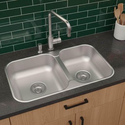 Cuba Dupla Tramontina Inox Escovado 16L + 12L