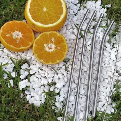 Canudo Reto Reutilizável Aço Inox 23cm 6,3mm