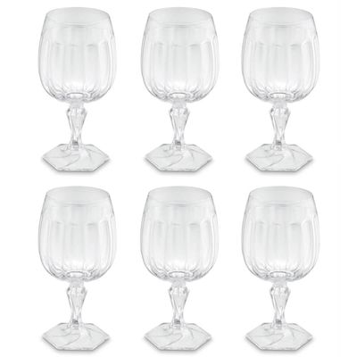 Conjunto 6 Taças Plástico 350ml Água Suco UZ