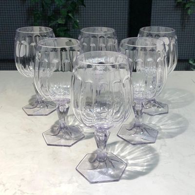 Conjunto 6 Taças Plástico 350ml Água Suco UZ
