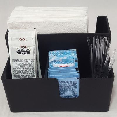 Kit 10 Porta Sachês Açúcar Guardanapos Organizador