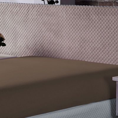Lençol Solteiro Portallar Malha 100% Algodão Premiun Classic Cotton Cappucino