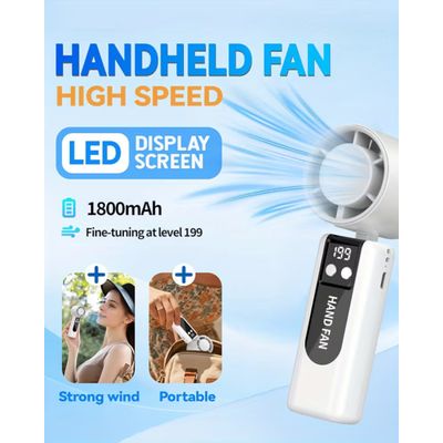 Mini Ventilador Recarregável Portátil Carisma 3000mAh Branco
