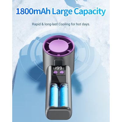 Mini Ventilador Recarregável Portátil Carisma 3000mAh Branco