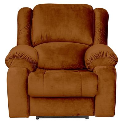 Poltrona do Papai Reclinável Massageadora Elétrica com USB Simon F05 Veludo Terracota - Lyam Decor