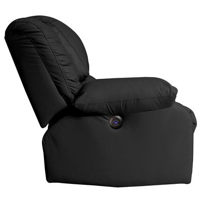 Poltrona do Papai Reclinável Massageadora Elétrica com USB Simon F05 Corano Preto - Lyam Decor