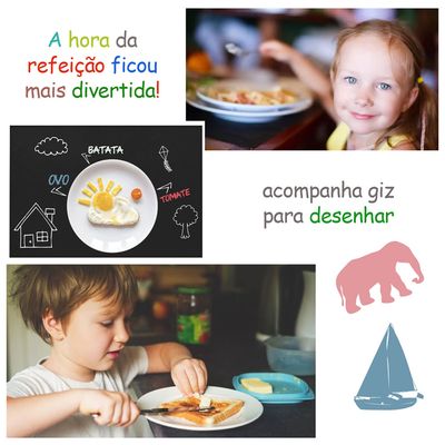 Jogo Americano Kids Lousa Preta com Giz Infantil 1un