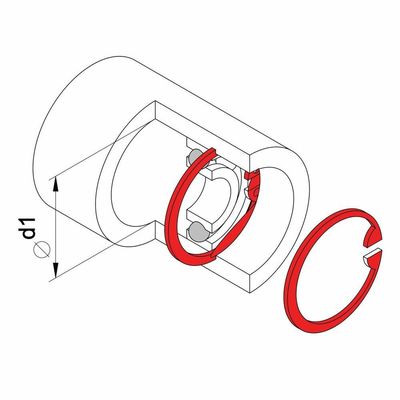 Alicate para Aneis Interno Curvo 5" Tramontina PRO