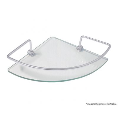 Porta Shampoo Hidrolar Vidro Canto 20Cm