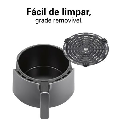 FRITADEIRA HAMILTON BEACH AIR FRYER ELÉTRICA DISPLAY DIGITAL 3,5L CINZA 127V