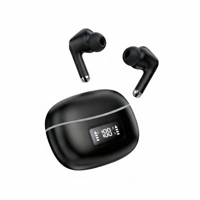 Fone de Ouvido com Tela LED Preto