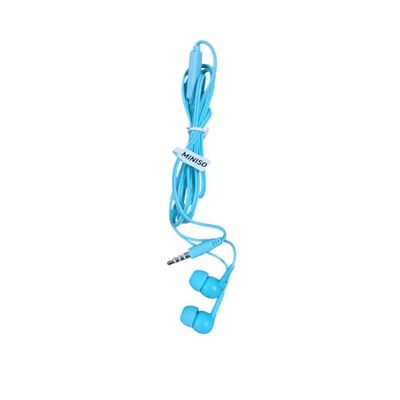 Fone de Ouvido com Fio e Estojo Conector P2 - Azul Claro