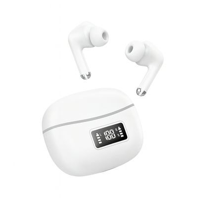 Fone de Ouvido com Tela LED Branco