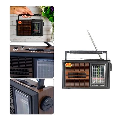 Rádio Vintage Portátil AM/FM/TV/SW com Alto-Falante HI-FI e Fone de Ouvido – Bivolt SW