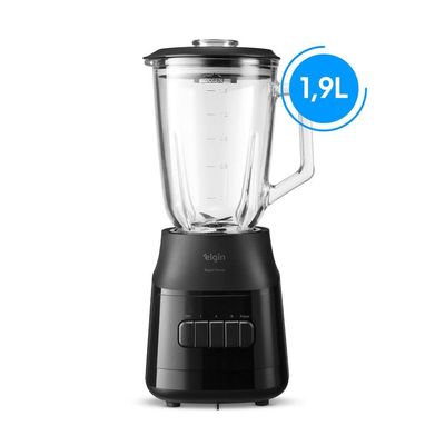 Liquidificador Elgin Super Force Preto 900W 3 Velocidades Preto / 110
