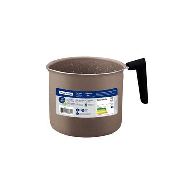 Fervedor Tramontina Milazzo 14cm Alumínio Antiaderente Starflon Max Soft-touch Amêndoa