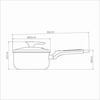 Panela Tramontina Milazzo 16cm Alumínio Antiaderente