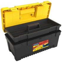 Caixa Plástica para Ferramentas Tramontina 20" com Tampa Organizadora  Amarela/Preta