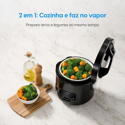 Panela Elétrica de Arroz Elgin Rizzo PAR40 5 Xícaras Preto / 110