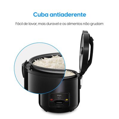 Panela Elétrica de Arroz Elgin Rizzo PAR40 5 Xícaras Preto / 220