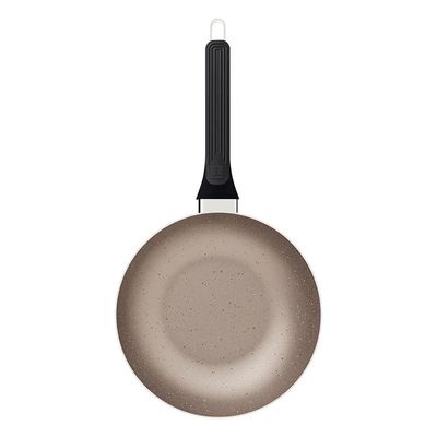 Frigideira Funda Tramontina Milazzo 24cm Alumínio Antiaderente Starflon Max Soft-touch Amêndoa