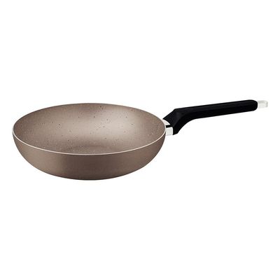 Frigideira Funda Tramontina Milazzo 24cm Alumínio Antiaderente Starflon Max Soft-touch Amêndoa