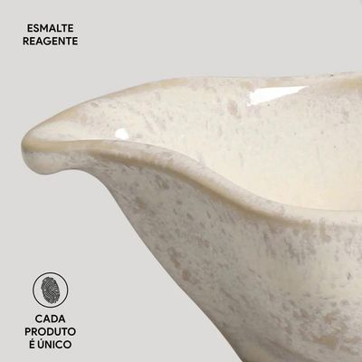 Conjunto de Molheiras Oval Porto Brasil Orgânico Latte 40ml - 6 Peças