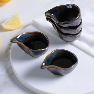 Conjunto de Molheiras Ovais Porto Brasil Orgânico Oceano 40ml  6 Peças
