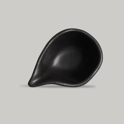 Conjunto de Molheiras Ovais Porto Brasil Orgânico Preto Matte 40ml - 6 Peças