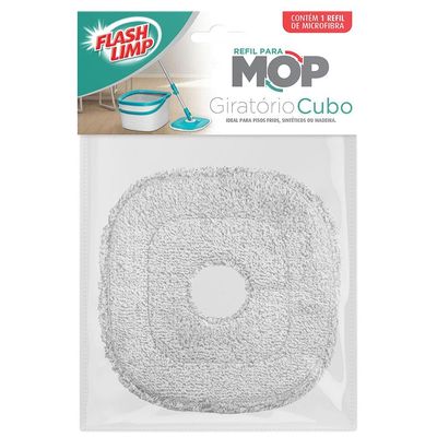 Refil para Mop FlashLimp Giratório Cubo - Cinza