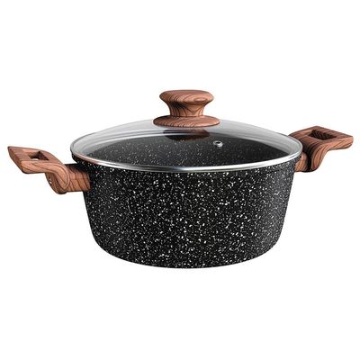 Caçarola Euro Home Colorstone 5 Camadas Antiaderente Preta  4,8 L