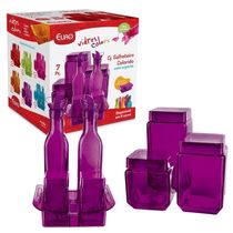 Conjunto de Galheteiro e Potes Euro Home Roxo  7 Peças
